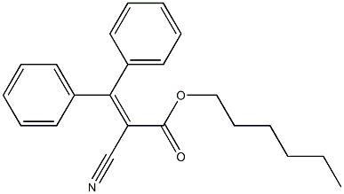 2-Cyano-3,3-diphenylpropenoic acid hexyl ester,,结构式