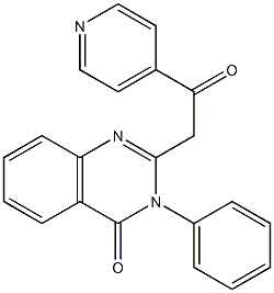 3-(フェニル)-2-(4-ピリジニルカルボニルメチル)キナゾリン-4(3H)-オン 化学構造式
