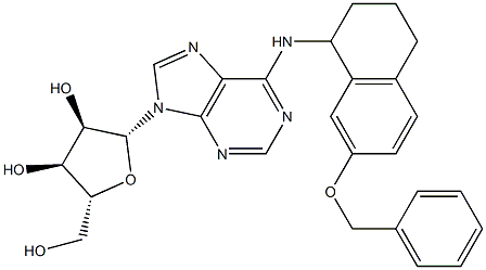 N-[[1,2,3,4-Tetrahydro-7-benzyloxynaphthalen]-1-yl]adenosine Struktur