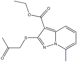 2-[[(Methylcarbonyl)methyl]thio]-7-methylpyrazolo[1,5-a]pyridine-3-carboxylic acid ethyl ester|