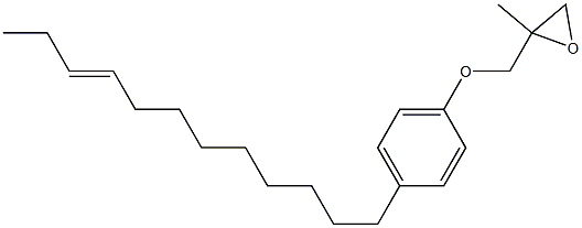 4-(9-ドデセニル)フェニル2-メチルグリシジルエーテル 化学構造式
