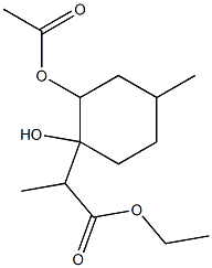 2-(2-Acetoxy-1-hydroxy-4-methylcyclohexyl)propionic acid ethyl ester