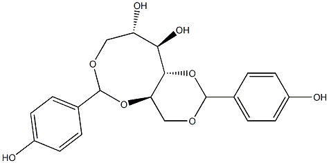 1-O,5-O:4-O,6-O-Bis(4-hydroxybenzylidene)-D-glucitol Struktur