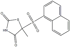 5-(1-Naphthalenylsulfonyl)-5-methylthiazolidine-2,4-dione Struktur