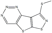 3-(Methylthio)-2,4,5,6-tetraaza-1,8-dithiacyclopent[a]indene Struktur