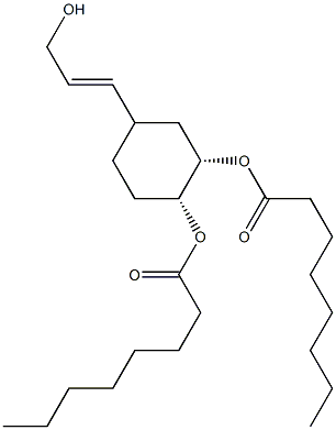 (E)-3-[(3S,4R)-3,4-Bis(octanoyloxy)cyclohexyl]-2-propen-1-ol Structure