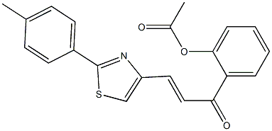 1-(2-Acetoxyphenyl)-3-[2-(4-methylphenyl)thiazol-4-yl]-2-propen-1-one Structure