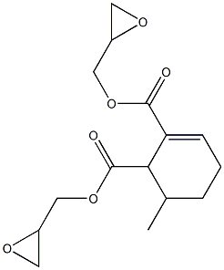 6-メチル-2-シクロヘキセン-1,2-ジカルボン酸ジグリシジル 化学構造式