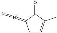 5-ジアゾ-2-メチル-2-シクロペンテン-1-オン 化学構造式