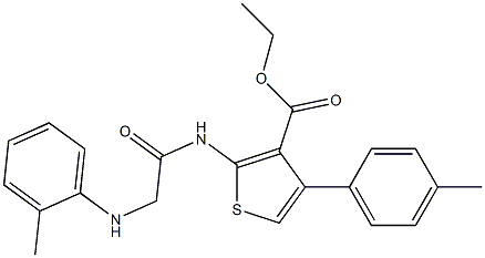 2-[[[(2-Methylphenyl)amino]acetyl]amino]-4-(4-methylphenyl)thiophene-3-carboxylic acid ethyl ester