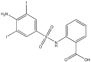 2-[(4-Amino-3,5-diiodophenylsulfonyl)amino]benzoic acid Structure