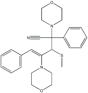 3-Methylthio-2,5-diphenyl-2,4-dimorpholino-4-pentenonitrile