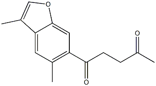 3,5-Dimethyl-6-(1,4-dioxopentyl)benzofuran 结构式