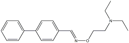 (E)-p-Phenylbenzaldehyde O-[2-(diethylamino)ethyl]oxime,,结构式
