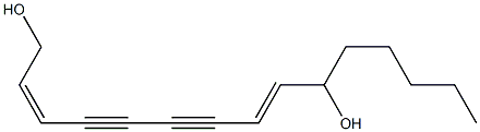 (2Z,8E)-2,8-Pentadecadiene-4,6-diyne-1,10-diol Structure