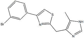 4-(3-Bromophenyl)-2-(5-methyl-1H-imidazol-4-ylmethyl)thiazole Struktur