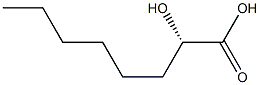 (2S)-2-ヒドロキシオクタン酸 化学構造式