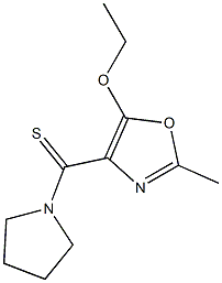 5-Ethoxy-2-methyl-4-[(1-pyrrolidinyl)thiocarbonyl]oxazole 结构式