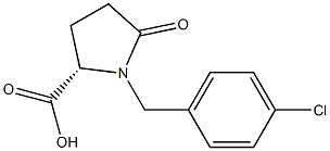 1-(4-クロロベンジル)-5-オキソ-L-プロリン 化学構造式