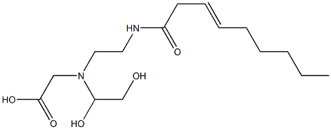 N-(1,2-Dihydroxyethyl)-N-[2-(3-nonenoylamino)ethyl]aminoacetic acid 结构式
