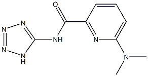 6-ジメチルアミノ-N-(1H-テトラゾール-5-イル)ピリジン-2-カルボアミド 化学構造式