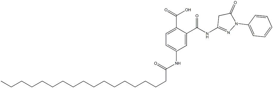 2-[(1-Phenyl-5-oxo-2-pyrazolin-3-yl)carbamoyl]-4-(stearoylamino)benzoic acid Structure