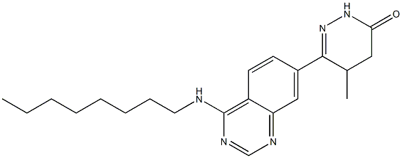 4,5-Dihydro-5-methyl-6-(4-octylaminoquinazolin-7-yl)pyridazin-3(2H)-one 结构式