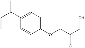 3-(p-sec-Butylphenoxy)-2-chloro-1-propanol,,结构式