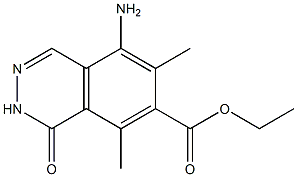 1,2-Dihydro-1-oxo-5-amino-6,8-dimethylphthalazine-7-carboxylic acid ethyl ester Struktur