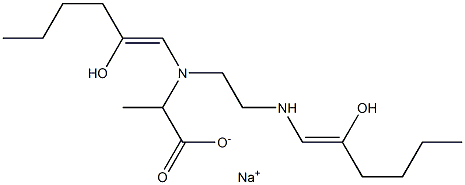 2-[N-(2-Hydroxy-1-hexenyl)-N-[2-(2-hydroxy-1-hexenylamino)ethyl]amino]propionic acid sodium salt|