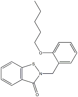 2-[2-(ペンチルオキシ)ベンジル]-1,2-ベンゾイソチアゾール-3(2H)-オン 化学構造式