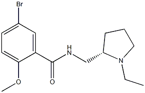 5-Bromo-2-methoxy-N-[[(2S)-1-ethyl-2-pyrrolidinyl]methyl]benzamide Struktur