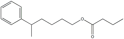 ブタン酸5-フェニルヘキシル 化学構造式