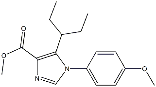 1-(4-Methoxyphenyl)-5-(1-ethylpropyl)-1H-imidazole-4-carboxylic acid methyl ester,,结构式