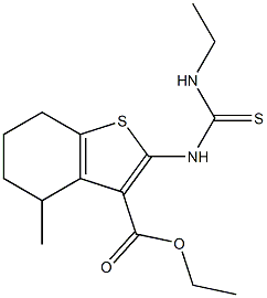 4,5,6,7-Tetrahydro-2-(3-ethylthioureido)-4-methylbenzo[b]thiophene-3-carboxylic acid ethyl ester