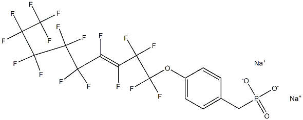 4-[(Heptadecafluoro-3-nonenyl)oxy]benzylphosphonic acid sodium salt Struktur