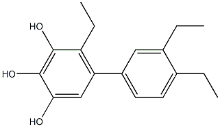 4-Ethyl-5-(3,4-diethylphenyl)benzene-1,2,3-triol Structure