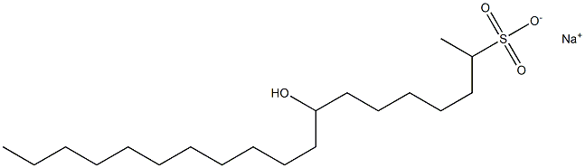 8-Hydroxynonadecane-2-sulfonic acid sodium salt,,结构式