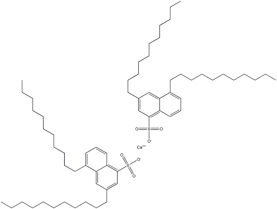 Bis(3,5-diundecyl-1-naphthalenesulfonic acid)calcium salt,,结构式