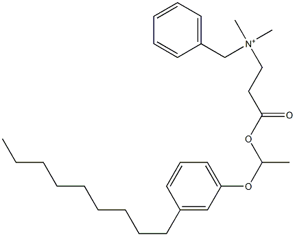 N,N-Dimethyl-N-benzyl-N-[2-[[1-(3-nonylphenyloxy)ethyl]oxycarbonyl]ethyl]aminium Structure