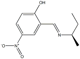 (-)-2-[(R)-N-sec-Butylformimidoyl]-4-nitrophenol,,结构式