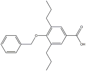 4-(ベンジルオキシ)-3,5-ジプロピル安息香酸 化学構造式