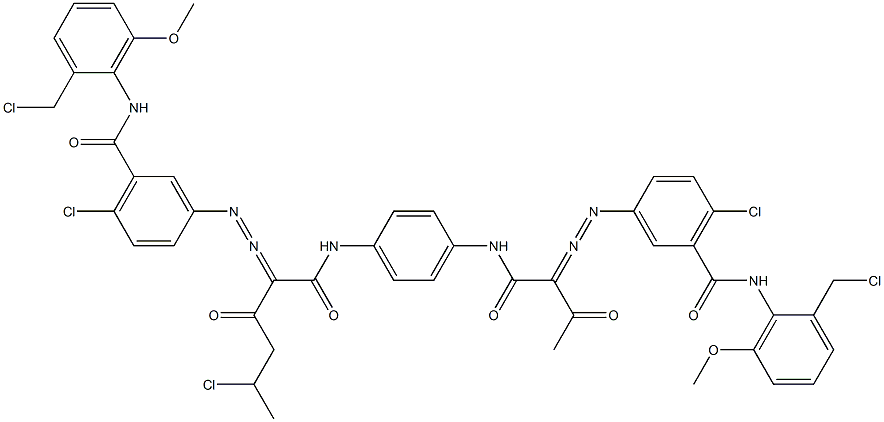 3,3'-[2-(1-Chloroethyl)-1,4-phenylenebis[iminocarbonyl(acetylmethylene)azo]]bis[N-[2-(chloromethyl)-6-methoxyphenyl]-6-chlorobenzamide]