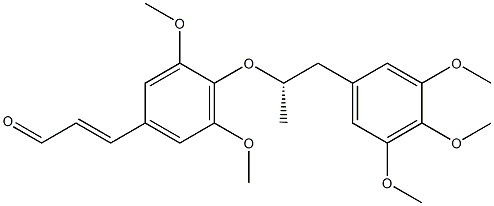 3-[3,5-Dimethoxy-4-[[(S)-3-(3,4,5-trimethoxyphenyl)propan-2-yl]oxy]phenyl]-2-propen-1-al 结构式