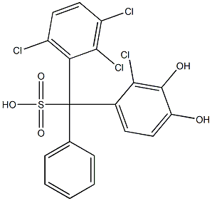 (2-Chloro-3,4-dihydroxyphenyl)(2,3,6-trichlorophenyl)phenylmethanesulfonic acid|