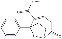 5-Oxo-1-phenyl-9-oxabicyclo[4.2.1]non-2-ene-2-carboxylic acid methyl ester Struktur