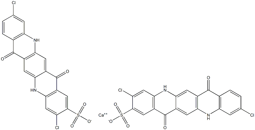 Bis[3,10-dichloro-5,7,12,14-tetrahydro-7,14-dioxoquino[2,3-b]acridine-2-sulfonic acid]calcium salt|