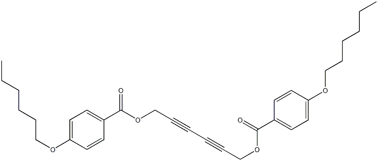 2,4-Hexadiyne-1,6-diol bis(4-hexyloxybenzoate),,结构式
