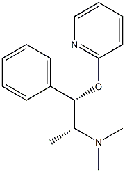 (1R,2S)-1-メチル-2-(2-ピリジニルオキシ)-N,N-ジメチル-2-フェニルエタンアミン 化学構造式