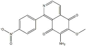 7-Amino-6-methoxy-1-(4-nitrophenyl)isoquinoline-5,8-dione Struktur